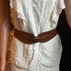 Vintage 70s leather belt s small
